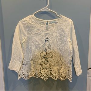 Urban Outfitters Kimchi Blue white crochet top (size S)